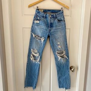 Distressed Levi’s 501